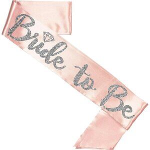 🆕 Women Pink Bridal Shower Sash Bride  Bachelorette Party Supplies Accessories